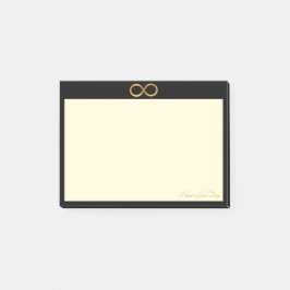 Goldenes Unendlichkeitssymbol Post-it Klebezettel