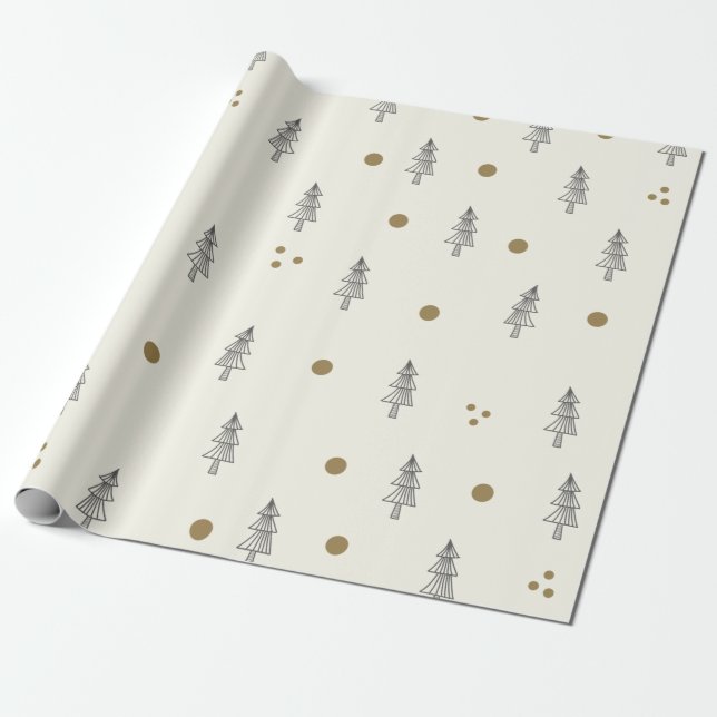Goldenes Urlaubsmuster Elegante Klassische Klassik Geschenkpapier (Ungerollt)
