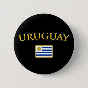 Goldenes Uruguay Button