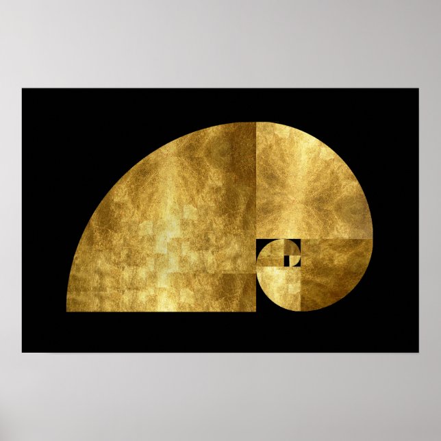 Goldenes Verhältnis, Fibonacci Spiral Poster (Vorne)