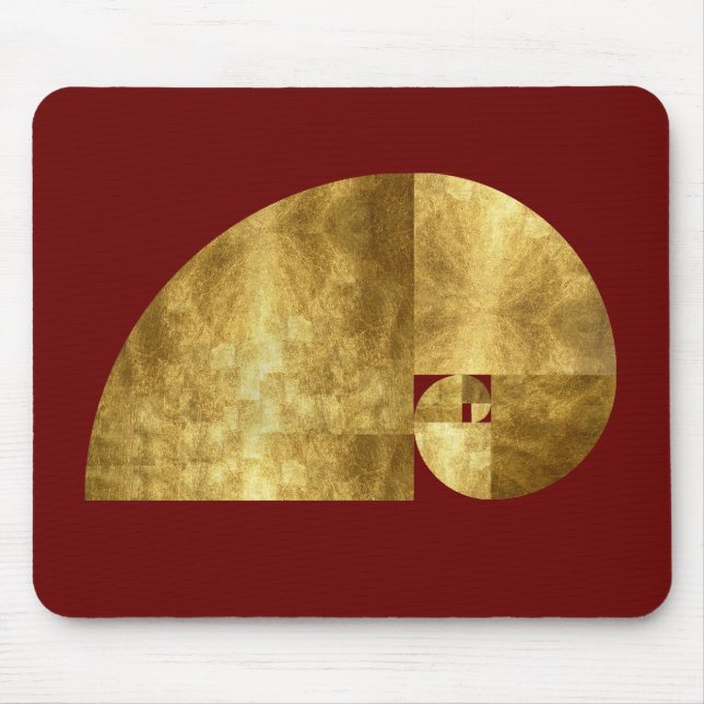 Goldenes Verhältnis, Fibonacci-Spirale Mousepad (Vorne)
