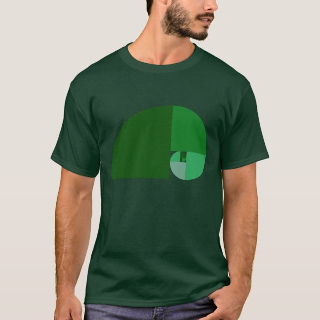 Goldenes Verhältnis, Fibonacci-Spirale T-Shirt (Vorderseite)