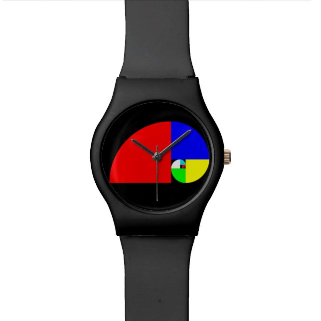 Goldenes Verhältnis, Fibonacci-Spirale Uhr (Nahaufnahme)