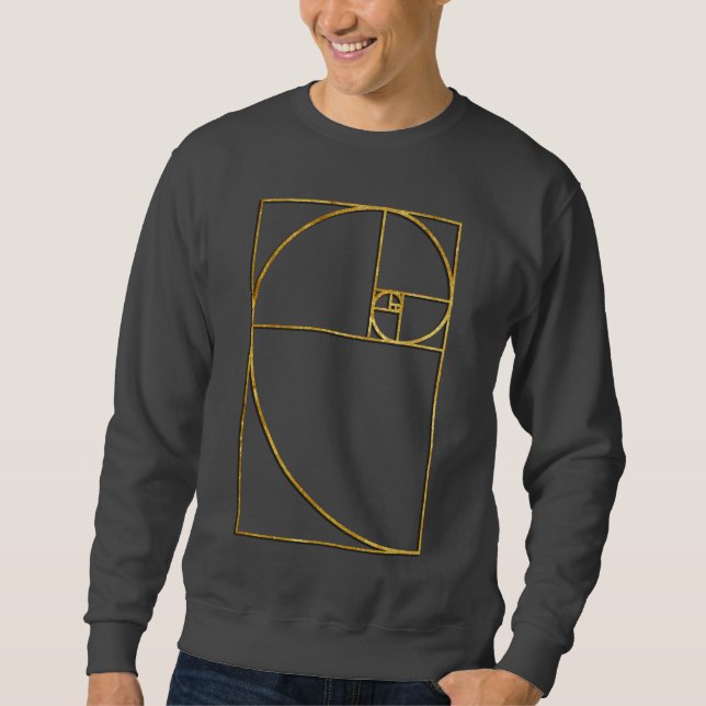 Goldenes Verhältnis-heilige Fibonacci-Spirale Sweatshirt (Vorderseite)