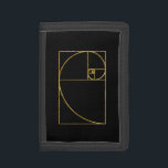 Goldenes Verhältnis-heilige Fibonacci-Spirale Trifold Geldbörse<br><div class="desc">Wievielen Malen ein Tag beschmutzen Sie die Fibonacci-Spirale?  Geben Sie das Geschenk des goldenen Verhältnisses mit diesem geometrischen Geschenk oder Shirt.</div>
