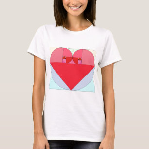 Goldenes Verhältnis-Herz T-Shirt