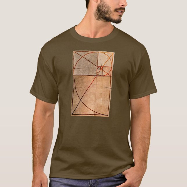 Goldenes Verhältnis-Holz T-Shirt (Vorderseite)