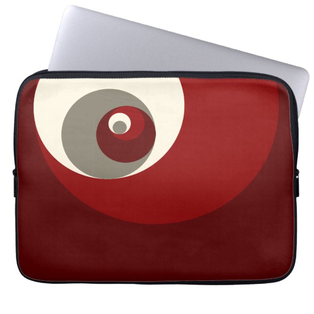 Goldenes Verhältnis kreist ein (Rot) Laptopschutzhülle (Vorderseite)