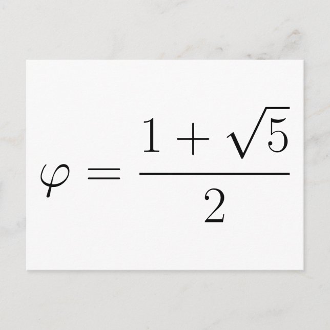 Goldenes Verhältnis Postkarte (Vorderseite)