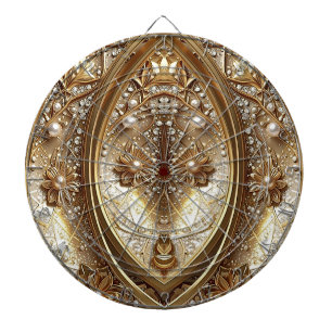Goldenes Verzierte Dartscheibe