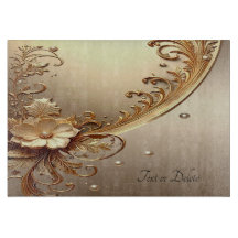 Goldenes verziertes Blumen-Schneidbrett
