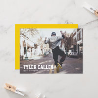 Goldenes Vollfoto-Varsity mit Text-only-Rückseite