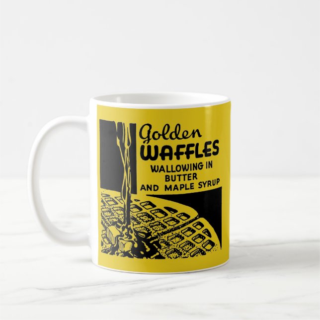 Goldenes Waffel-Frühstück Kaffeetasse (Links)