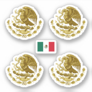 Goldenes Wappen Mexikos Aufkleber