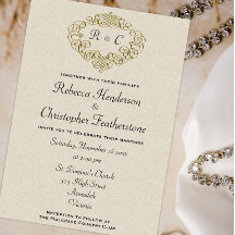 Goldenes Wappen Mit Monogramm Elegante: Beige Hoch