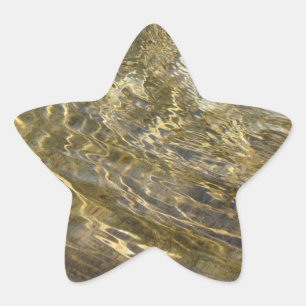 Goldenes Wasser Stern-Aufkleber