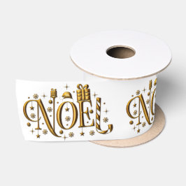 Goldenes Weihnachten zu Weihnachten Satinband