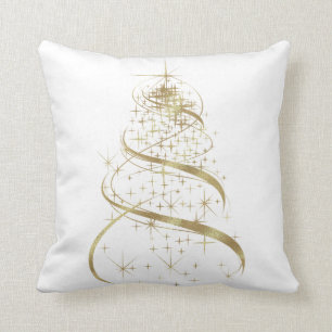 Goldenes Weihnachtsbaumkissen Kissen