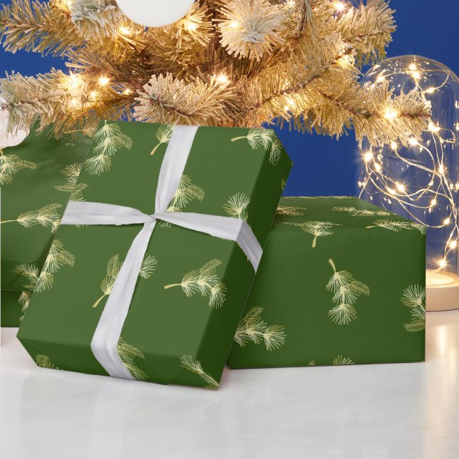 Goldenes Weihnachtsblatt Geschenkpapier (Feiertage)