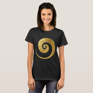 Goldenes Wirbel-Design T-Shirt