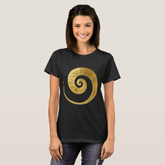 Goldenes Wirbel-Design T-Shirt