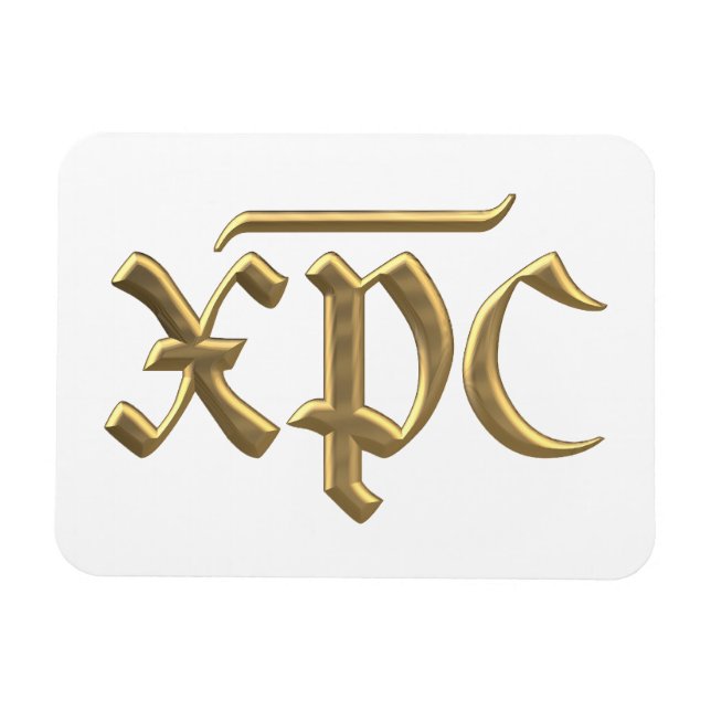 Goldenes XPC-Symbol "3-D" Magnet (Horizontal)