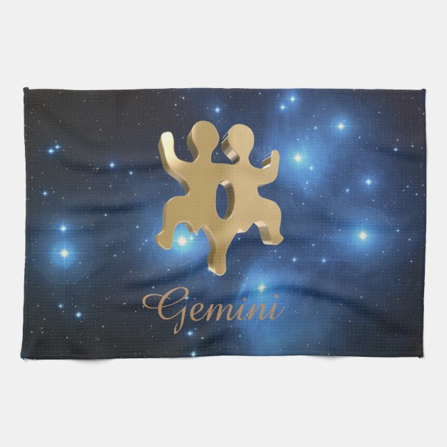 Goldenes Zeichen der Zwillinge Handtuch (Horizontal)