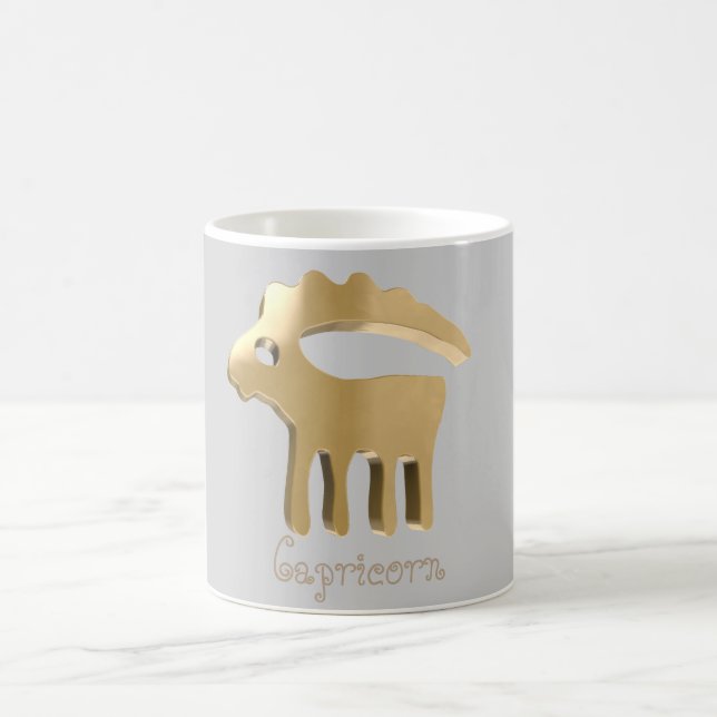 Goldenes Zeichen des Steinbocks Kaffeetasse (Mittel)