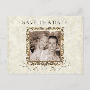 Goldenes Zeitalter der Elegance, Save the Date Pos Ankündigungspostkarte