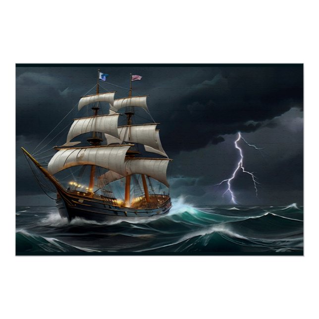 Goldenes Zeitalter der Piratenschiffe Poster (Vorderseite)