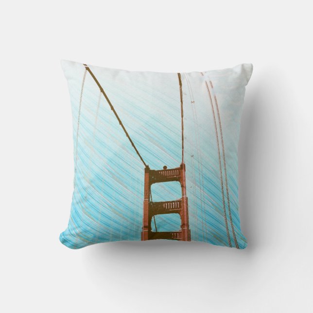 GoldengateBridge San Francisco ikonenhafte Platte Kissen (Vorderseite)