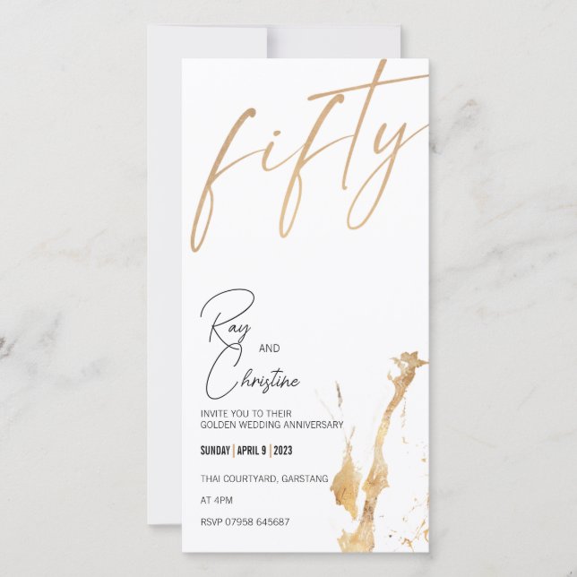 GOLDENJAHRESTAG / 50 JAHRE EINLADUNG (Vorderseite)