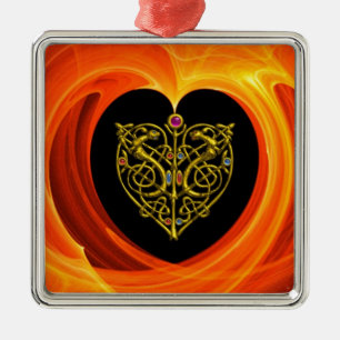 GOLDENLEAF - ZELLISCHES HERZ ORNAMENT AUS METALL
