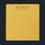 Goldenrod Color Schlicht Elegante Beruflich Modern Notizblock<br><div class="desc">Einfaches,  modernes,  minimalistisches Design für Unternehmen. Diese Vorlage kann an alle beruflichen Beruf angepasst werden.</div>