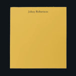 Goldenrod Color Schlicht Elegante Beruflich Modern Notizblock<br><div class="desc">Einfaches,  modernes,  minimalistisches Design für Unternehmen. Diese Vorlage kann an alle beruflichen Beruf angepasst werden.</div>