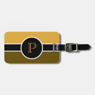 Goldenrod Monogram Initial Modern Chic Travel Bag Gepäckanhänger