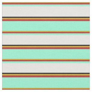 Goldenrod, rot, Aquamarine, weiß und schwarz gefär Stoff
