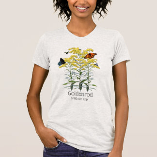 Goldenrod Solidago Wildblume und Pollinatoren T-Shirt