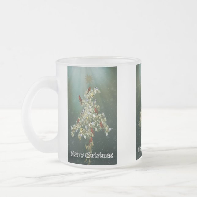 Goldenrod & Songbirds Weihnachtsgrüßen Mattglastasse (Links)