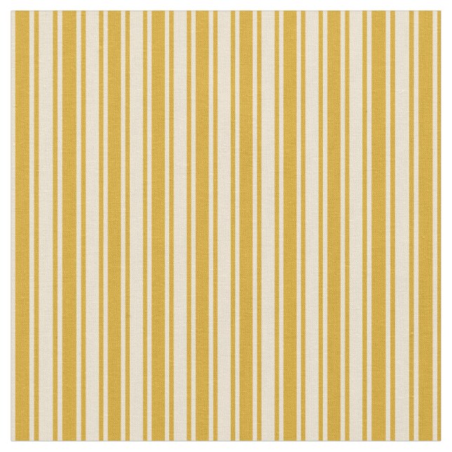 Goldenrod und Beige Muster Stoff (Nahaufnahme)