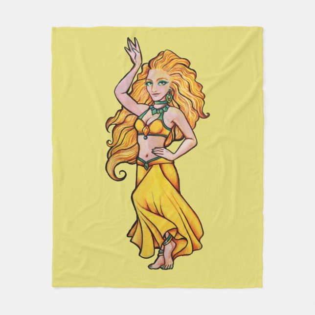 Goldens Bauchtänzerin                              Fleecedecke (Vorderseite)