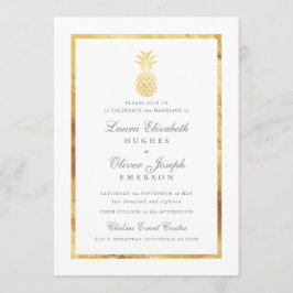 GoldenTropical Pineaple Gold Hochzeit Einladungen