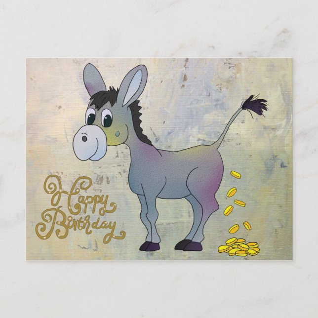 Goldesel Postkarte (Vorderseite)