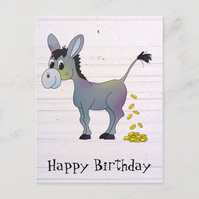 Goldesel Postkarte (Vorderseite)