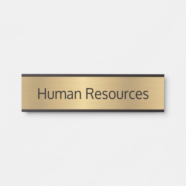 Goldfarben-Personalstatuszeichen Türschild (Vorderseite )