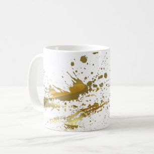 Goldfarben-Spritzer-Kaffee-Tasse Kaffeetasse