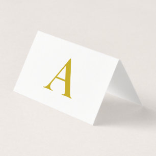 Goldfarbene benutzerdefinierte Monogramm-Anfangsbu