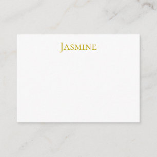 Goldfarbene einfache minimalistische professionell begleitkarte
