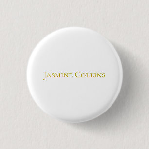 Goldfarbene einfache minimalistische professionell button