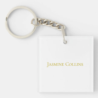 Goldfarbene einfache minimalistische professionell schlüsselanhänger